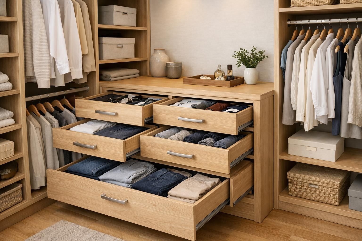 découvrez nos conseils pour choisir une commode pratique et fonctionnelle, parfaitement adaptée à votre dressing afin d'optimiser votre rangement.