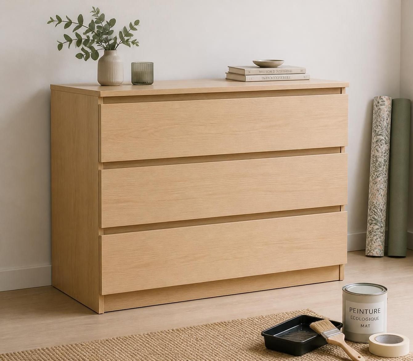 découvrez des astuces économiques pour transformer votre commode ikea en un meuble unique grâce à la peinture et à la décoration créative.