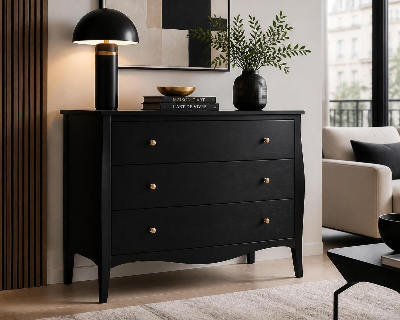 découvrez notre guide pratique pour peindre et moderniser une commode en merisier en noir élégant, alliant style contemporain et charme intemporel.