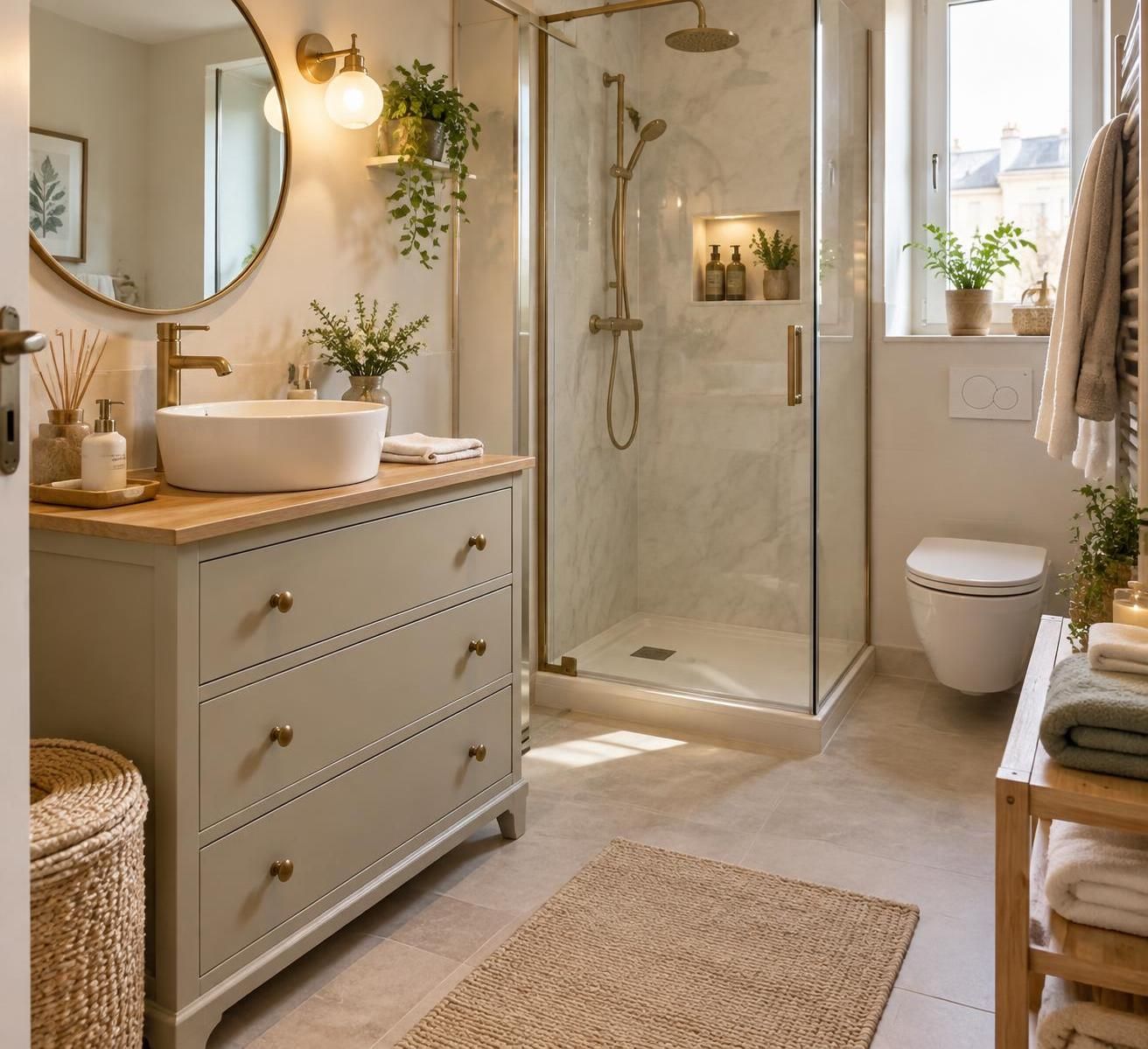 optimisez votre salle de bain avec une commode élégante et fonctionnelle : profitez d’un rangement pratique pour vos essentiels, sans compromis sur le style.