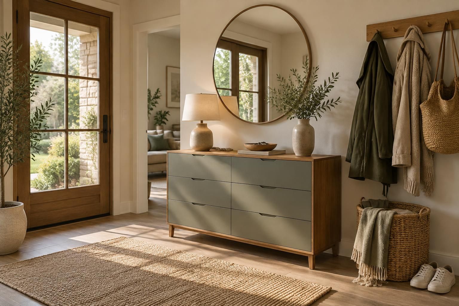 optimisez votre entrée avec une commode élégante et pratique : profitez d’un rangement malin pour garder vos essentiels à portée de main.